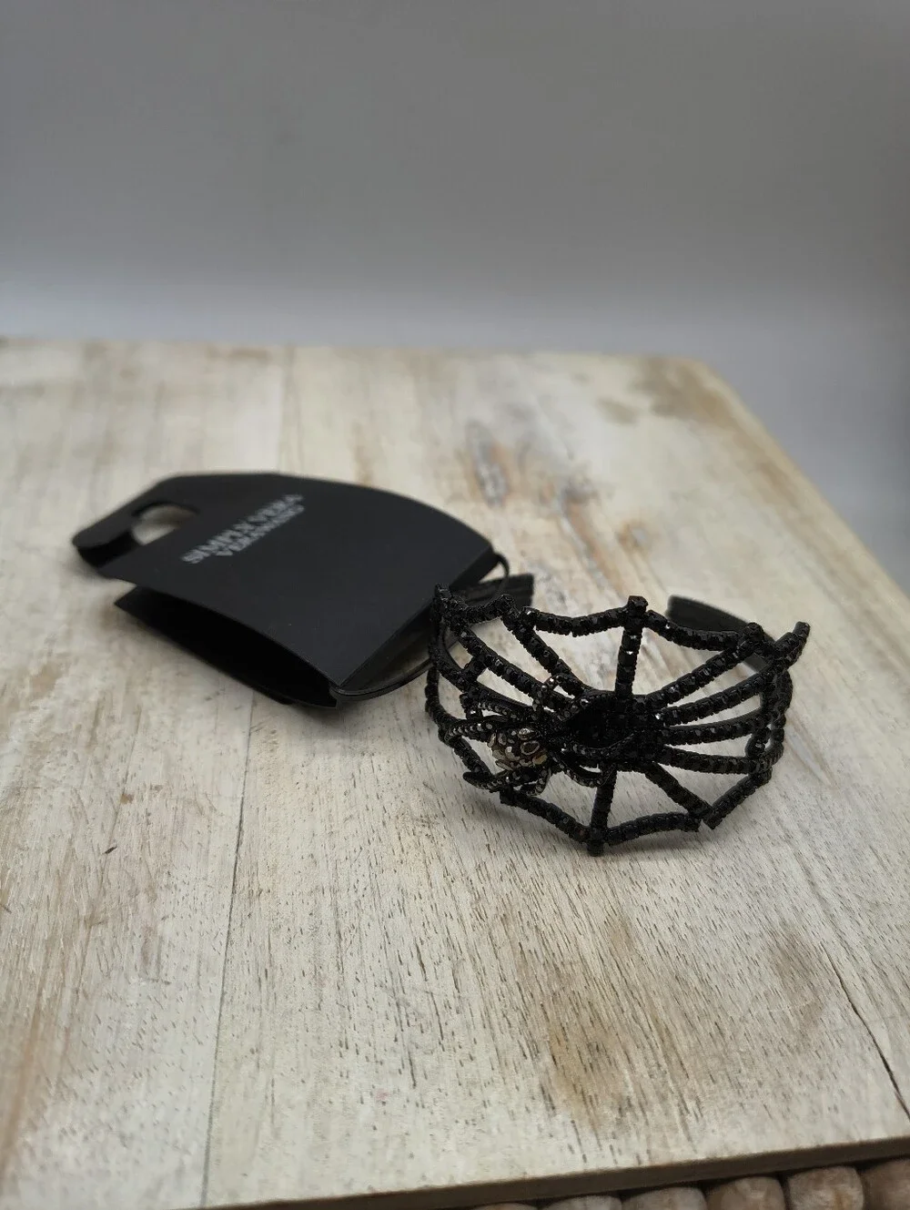 Simply Vera Vera Wang Jet Stone Spider Web Bracelet With Spider